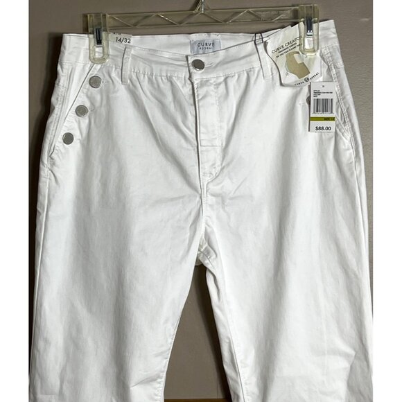 Curve Appeal Jeans Bootcut Soft Cotton Blend Summer Chic Classic Womens 14/32 - Picture 2 of 11